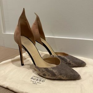 Francesco Russo Leather D'Orsay Pumps size 35.5